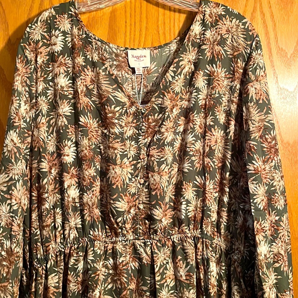 Baltic Born Hayden LA Floral Long Sleeve Dress, 3XL